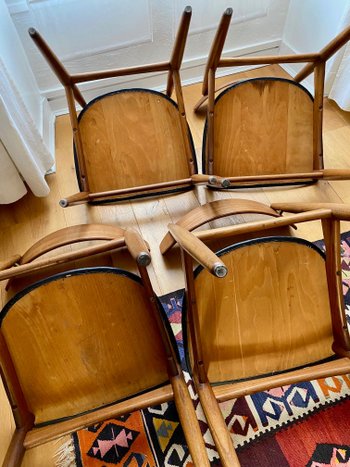 Set of 4 vintage chairs by WH Klein circa 1960