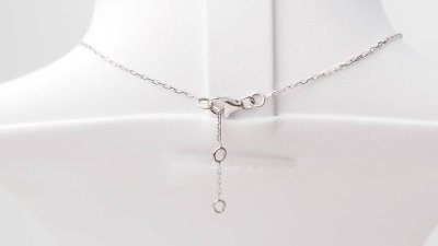 Collana in oro bianco, citrino e diamanti