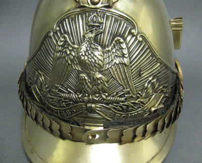 Helm De Sapeur Pompier De La Commune De Bucamps, Mle 1855, Second Empire.