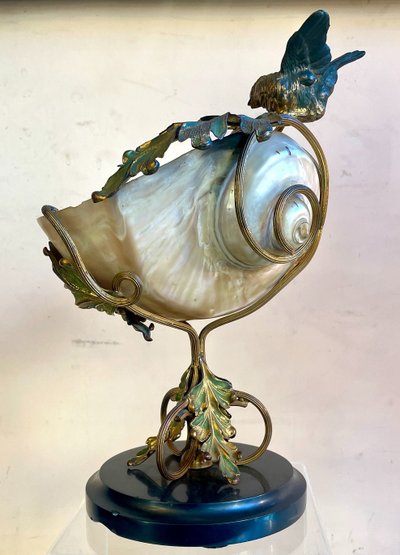 Art Nouveau Mounted Shell, 19th Century