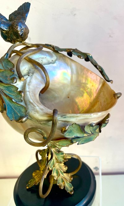 Art Nouveau Mounted Shell, 19th Century