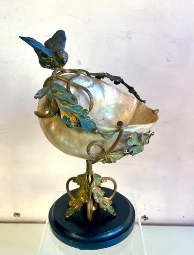 Art Nouveau Mounted Shell, 19th Century