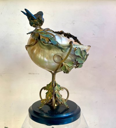 Art Nouveau Mounted Shell, 19th Century