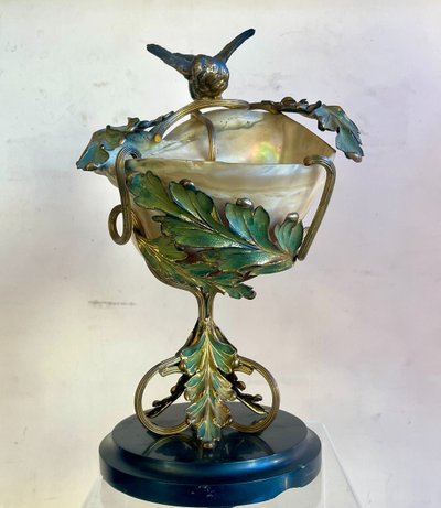 Art Nouveau Mounted Shell, 19th Century