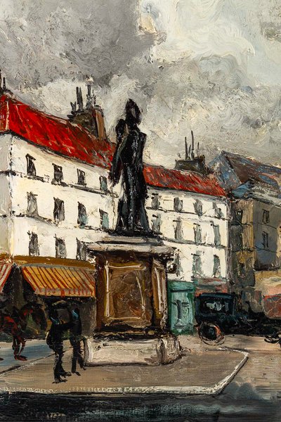 Franck Will (1900-1951) Place de la Grosse Horloge à La Rochelle oil on canvas circa 1925-1930