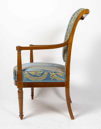 Georges Jacob Master in 1765 Four mahogany armchairs from the Directoire period circa 1795-1799