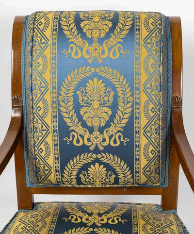 Georges Jacob Master in 1765 Four mahogany armchairs from the Directoire period circa 1795-1799