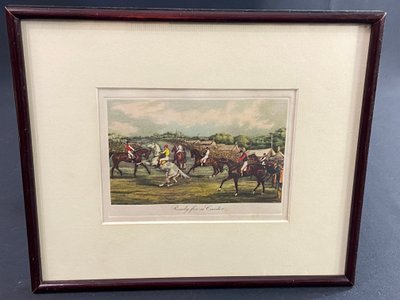 English engraving 19th century Ready for a canter Equitation horse racing horse