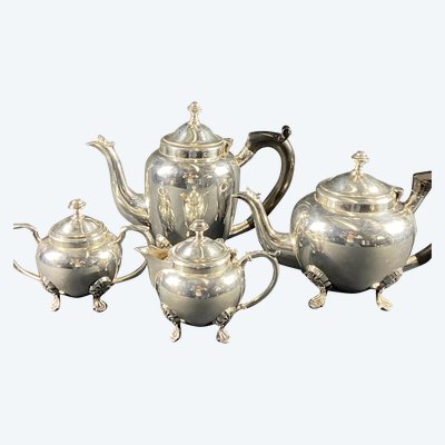 Silver-plated tea set Coffee pot teapot milk jug sugar bowl Restoration