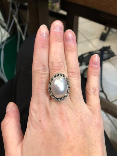 Mabé Pearl Ring