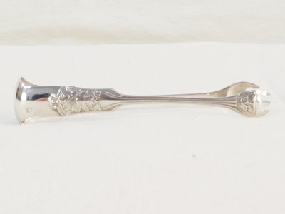 ART NOUVEAU sugar tongs in MASSIVE SILVER