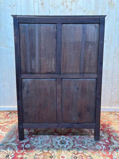 Empire style bookcase/display cabinet in cherry wood.