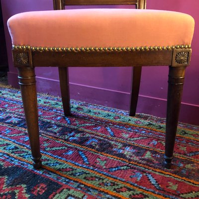 Pair of solid mahogany Directoire chairs