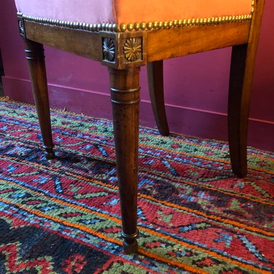 Pair of solid mahogany Directoire chairs