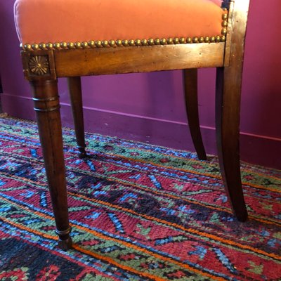 Pair of solid mahogany Directoire chairs