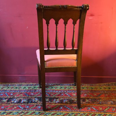 Pair of solid mahogany Directoire chairs