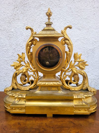 Orologio in bronzo dorato, Napoleone III, XIX secolo