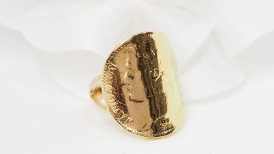 Anello con moneta Napoleone 1er 20 franchi in oro giallo