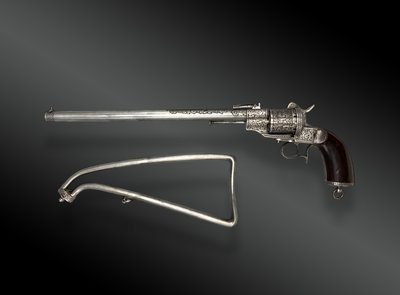 Revolver Carabine LEFAUCHEUX Engraved by CARON AQer. Of the Emperor. France, 19th century - circa 1860