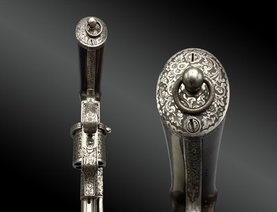 Revolver Carabine LEFAUCHEUX Engraved by CARON AQer. Of the Emperor. France, 19th century - circa 1860