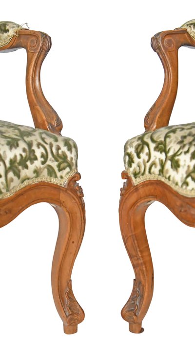 Pair of Louis XV cabriolet armchairs