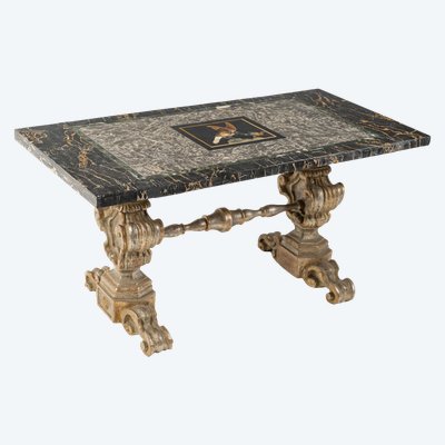 Coffee table with marble inlaid top Florence 19th century