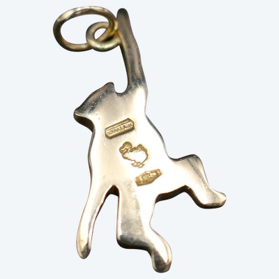 Pomellato, Grand Modèle, Pendant Charms Collection Dodo Monkey En Or Jaune 18 Carats.