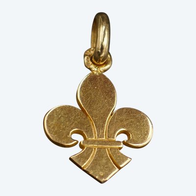 Fleur De Lys-Anhänger, 18 Karat Gelbgold.