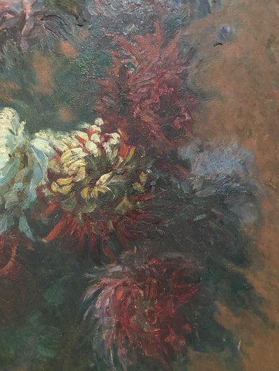 Olio su tela Bouquet di fiori di Jeanne Prin XX secolo