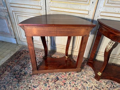 Pair of Napoleon 1 st mahogany and bronze consoles