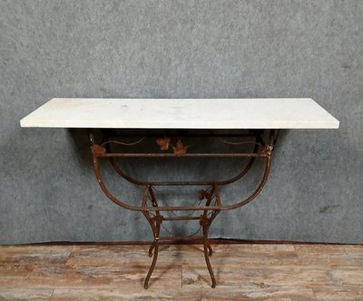 Art Deco wrought-iron console table, circa 1920