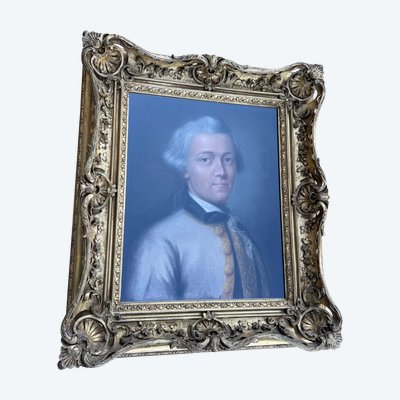 18th century pastel of an elegant young man dated 1760