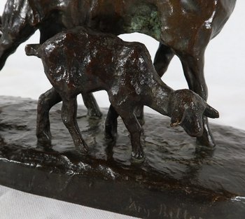  Bronze "Goat and its kids" by A.Bitter - 1st part of the 20th century