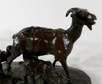  Bronze "Goat and its kids" by A.Bitter - 1st part of the 20th century