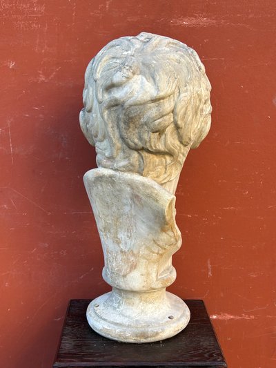 Grand Buste De Romain D’après L’antique - Plâtre Fin XIXéme H 63 Cm