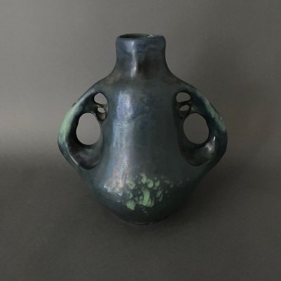 Vase Amphora irisé par Paul Dachsel