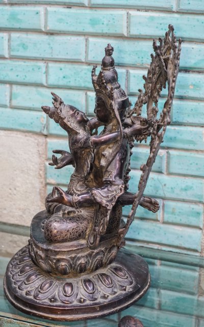 BUDDHA VAJRASATTVA BRONZO TIBETANO Fine XIX secolo