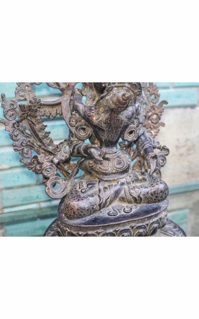 BUDDHA VAJRASATTVA BRONZO TIBETANO Fine XIX secolo