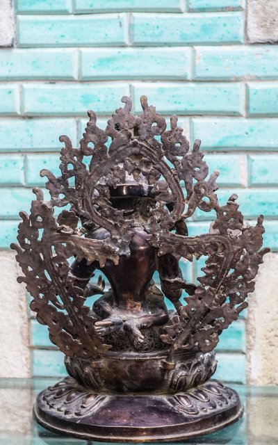 BUDDHA VAJRASATTVA BRONZO TIBETANO Fine XIX secolo