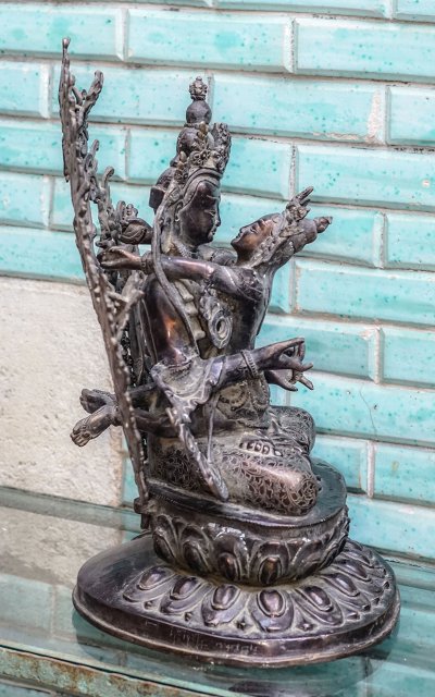 BUDDHA VAJRASATTVA BRONZO TIBETANO Fine XIX secolo