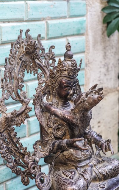 BUDDHA VAJRASATTVA BRONZO TIBETANO Fine XIX secolo