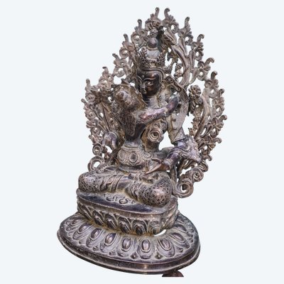 BUDDHA VAJRASATTVA BRONZO TIBETANO Fine XIX secolo