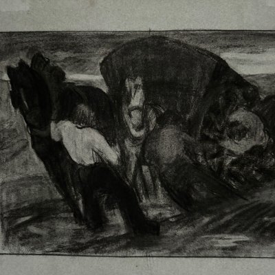 Concorso di emulazione di belle arti di disegno a carboncino di Berger-Lheureux