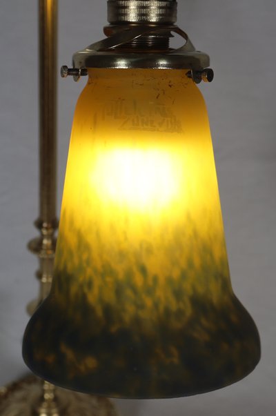 Lampada da scrivania Muller in bronzo, 1900 circa