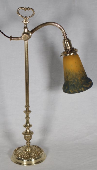 Lampada da scrivania Muller in bronzo, 1900 circa