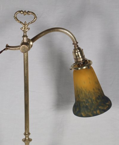 Lampada da scrivania Muller in bronzo, 1900 circa