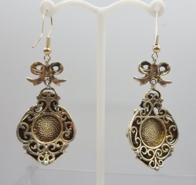 Silver gilt earrings, 19th century.