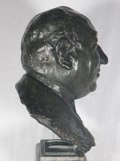 Bronze bust of a man signed by the founder Alexis Rudier