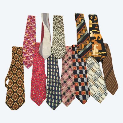 12 silk ties