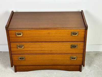 Commode marine en placage de teck Gautier france 1960